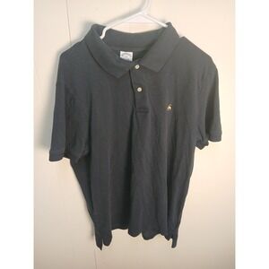 Brooks Brothers Polo Shirt Mens XXL Black Slim Fit 1818 Performance Classic